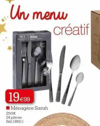 Kandy Ménagère sarah inox offre