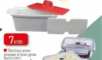 Terrine avec presse à foie gras