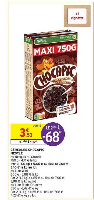 Intermarché Express Céréales chocapic nestlé offre