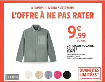 Intermarché Express Cardigan polaire adulte eldys offre
