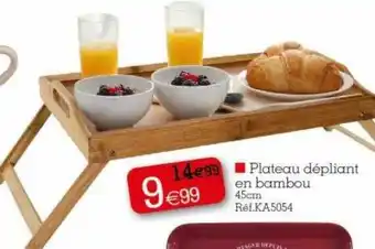 Kandy Plateau dépliant en bambou offre