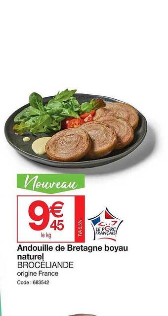 Promocash Andouille de bretagne boyau naturel broceliande offre