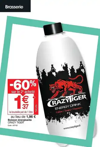 Boisson énergisante crazy tiger