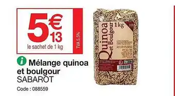 Mélange quinoa et boulgour sabarot