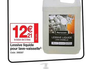 Promocash Lessive liquide pour lave-vaisselle offre