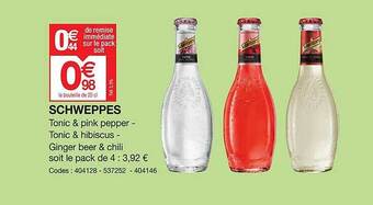 Promocash Schweppes offre