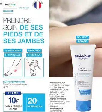 Stanhome Nutri reparation crème 2 en 1 nutrition réparation offre