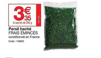 Promocash Persil haché frais émincés offre