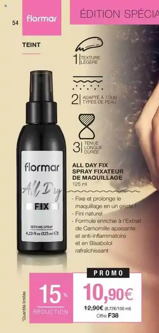 Stanhome All day fix spray fixateur de maquillage offre