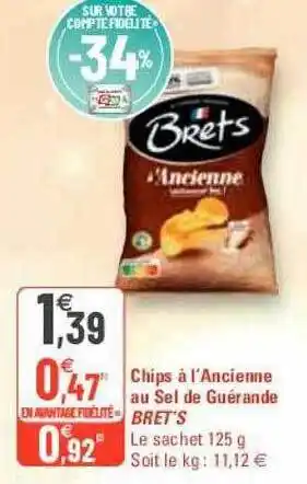 G20 Chips à l'ancienne au sel de guérande bret's offre