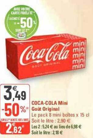 G20 Coca-cola mini goût original offre