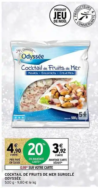Intermarché Hyper Cocktail de fruits de mer surgelé odyssée offre