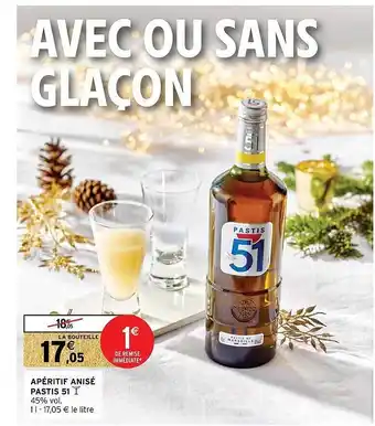 Intermarché Hyper Apéritif anisé pastis 51 offre