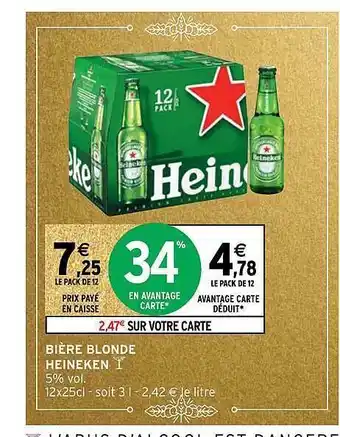 Bière blonde heineken