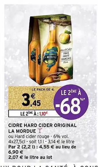 Intermarché Hyper Cidre hard cider original la mordue offre