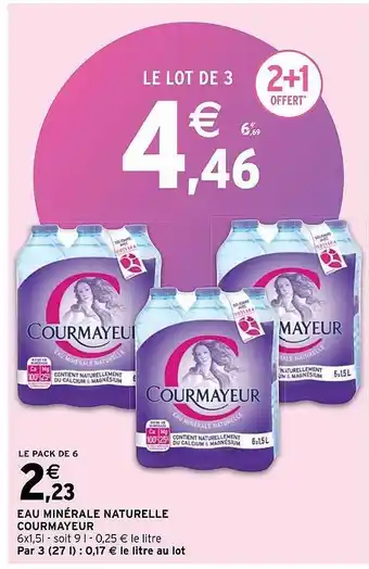 Intermarché Hyper Eau minérale naturelle courmayeur offre