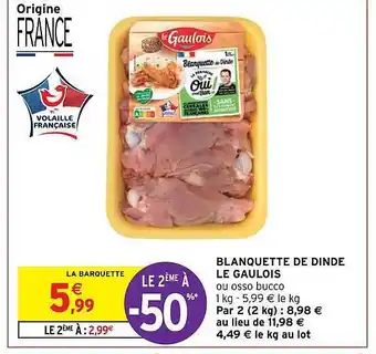Blanquette de dinde le gaulois