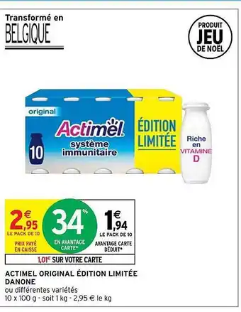 Intermarché Hyper Actimel original édition limitée danone offre