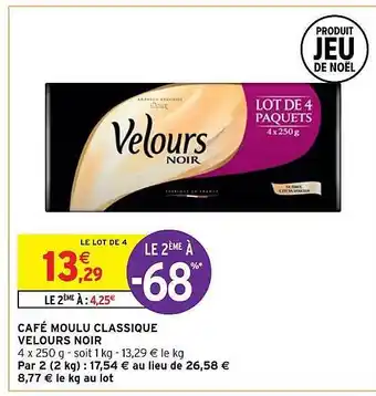 Intermarché Hyper Café moulu classique velours noir offre