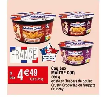 Migros Coq box maître coq offre