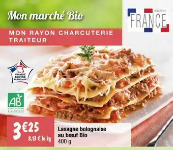 Migros Lasagne bolognaise au bœuf bio offre