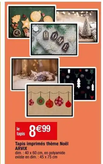 Migros Tapis imprimés thème noël arvix offre