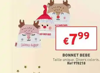 Trafic Bonnet bébé offre