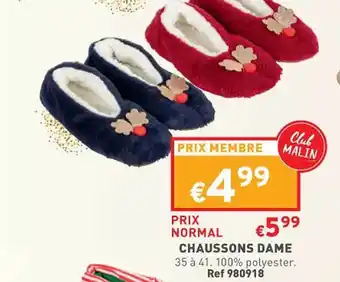 Trafic Chaussons dame offre