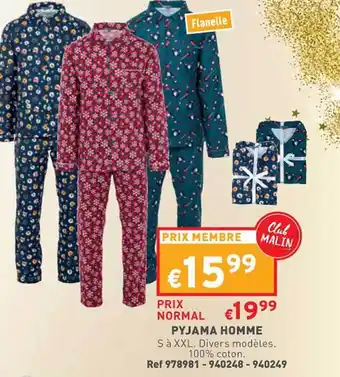 Trafic Pyjama homme offre