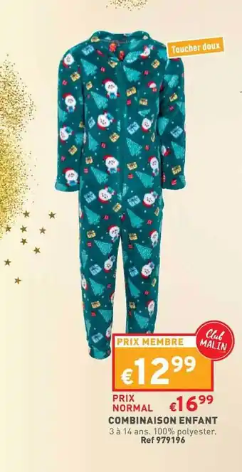 Trafic Combinaison enfant offre