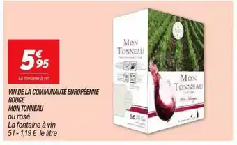 Netto Vin de la communauté européenne rouge mon tonneau offre