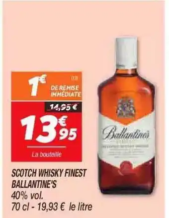 Netto Scotch whisky finest ballantine's offre