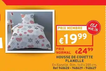 Trafic Housse de couette flanelle offre