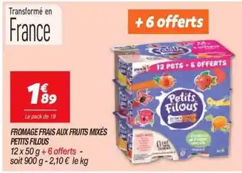 Netto Fromage frais aux fruits mixés petits filous offre