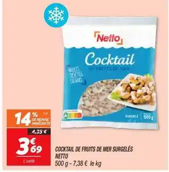 Netto Cocktail de fruits de mer surgelés netto offre