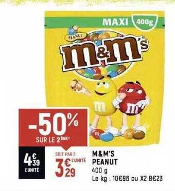 Spar M&m's peanut offre