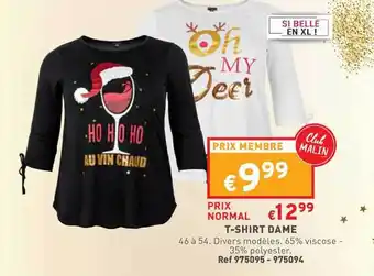Trafic T-shirt dame offre