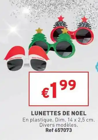 Trafic Lunettes de noël offre