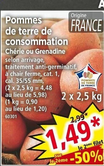 Norma Pommes de terre de Consommation offre