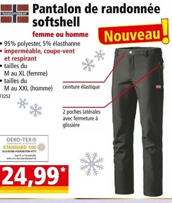 Norma Pantalon de Randonnée Softshell offre