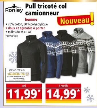 Norma Pull Tricoté Col Camionneur offre