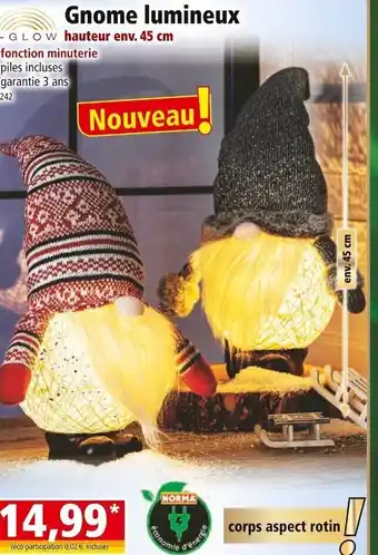Norma Gnome Lumineux offre