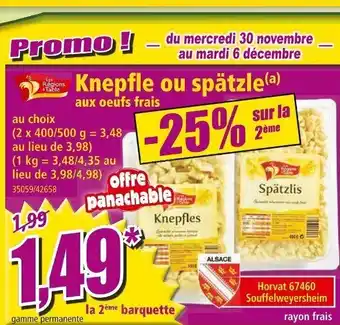 Knepfle ou Spätzle
