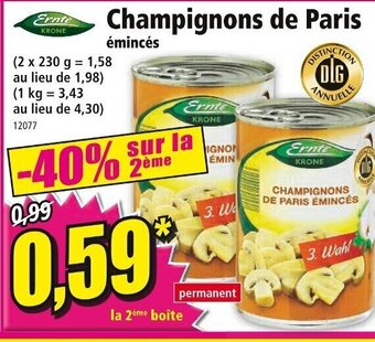 Norma Champignons De Paris offre