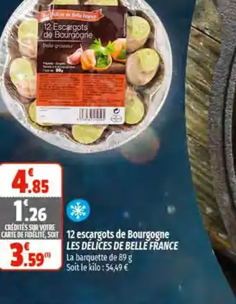 Coccinelle Express 12 Escargots de Bourgogne Les Délices de Belle France offre