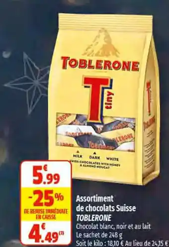 Assortiment de Chocolats Suisse Toblerone
