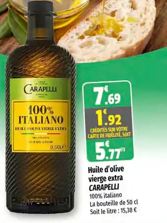 Coccinelle Express Huile d'olive Vierge Extra Carapelli offre