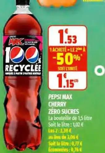 Coccinelle Express Pepsi Max Cherry Zéro sucres offre