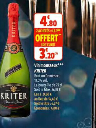 Vin Mousseux Kriter