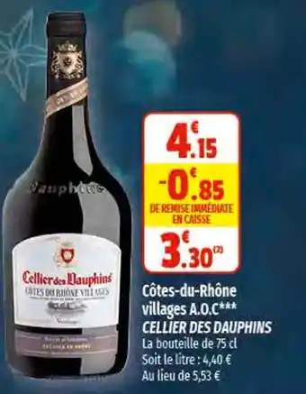 Coccinelle Express Côtes-du-Rhône Villages AOC Cellier des Dauphins offre